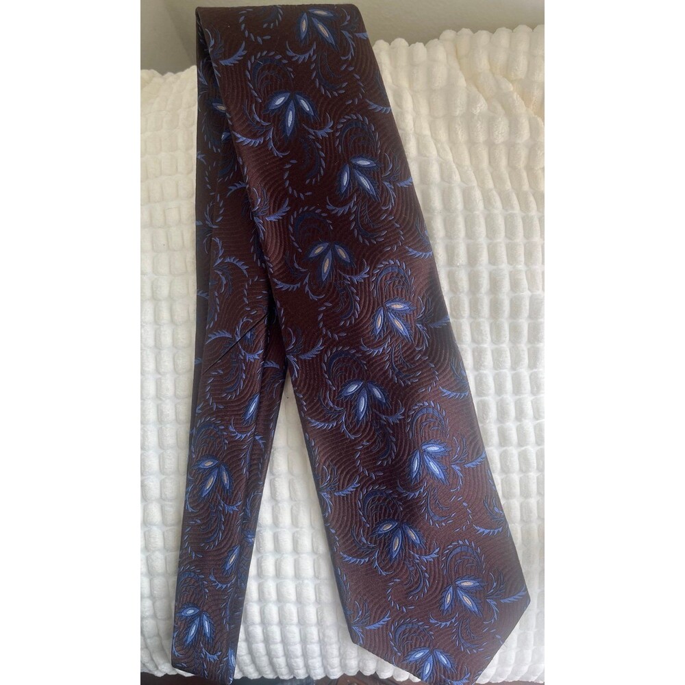 Vintage Marshall Fields Brown and Blue Silk Tie
